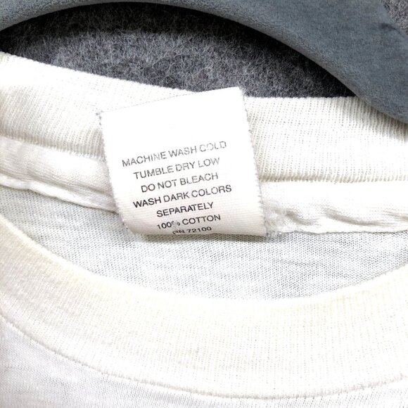 VTG T Shirt Zodiac Graphic Astrology Womens L Cut Off Cropped White Horoscope - Picture 8 of 12